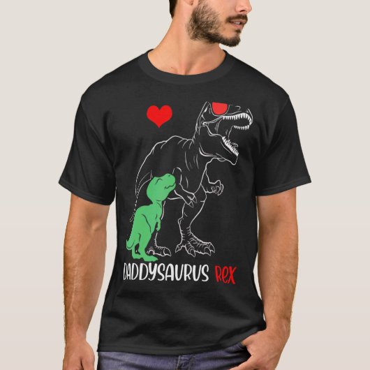 T-shirt Daddysaurus Daddy Rex Sensibilisation à l'autisme (Devant)