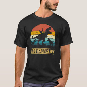 T-shirt Daddysaurus Rex 3 Enfants Hommes Femmes Enfant Pap