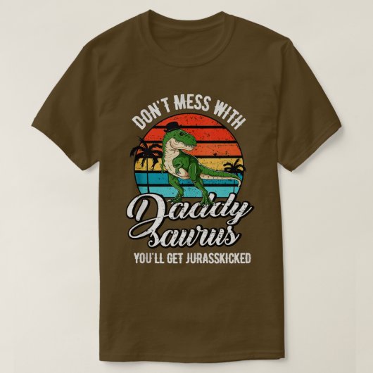 T-shirt Daddysaurus Rex Dinosaur Daddy Rex Fête des pères (Design devant)