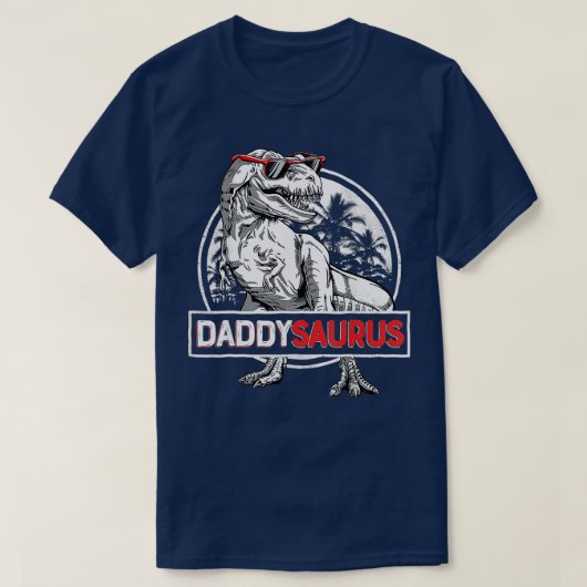 T-shirt Daddysaurus Rex Dinosaur Daddy Saurus Family Matc (Design devant)