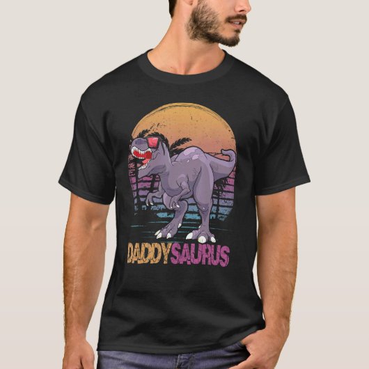 T-shirt Daddysaurus Rex Dinosaur Daddy Saurus Family Match (Devant)