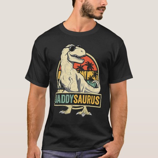 T-shirt Daddysaurus Rex Dinosaur Daddy Saurus Family Match (Devant)