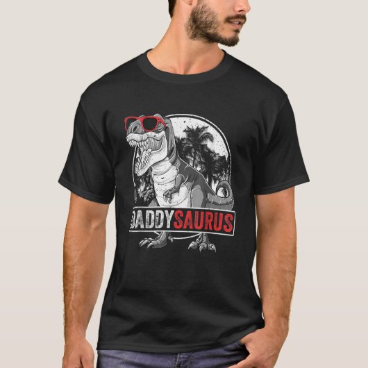 T-shirt Daddysaurus Rex Dinosaur Daddy Saurus Family Match (Devant)