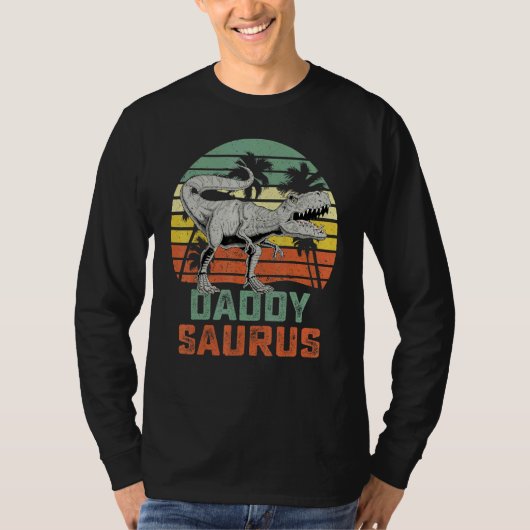 T-shirt Daddysaurus Rex Dinosaur Daddy Saurus Family Match (Devant)