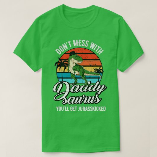 T-shirt Daddysaurus Rex Dinosaur Daddy T-Rex Father's Day  (Design devant)