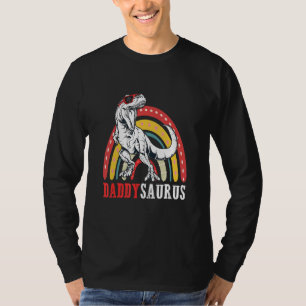 T-shirt Daddysaurus Rex Rainbow Daddy Saurus Fête des Père