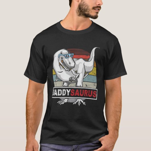 T-shirt DADDYSAURUS T Rex Dinosaur Daddy Saurus Anniversai (Devant)