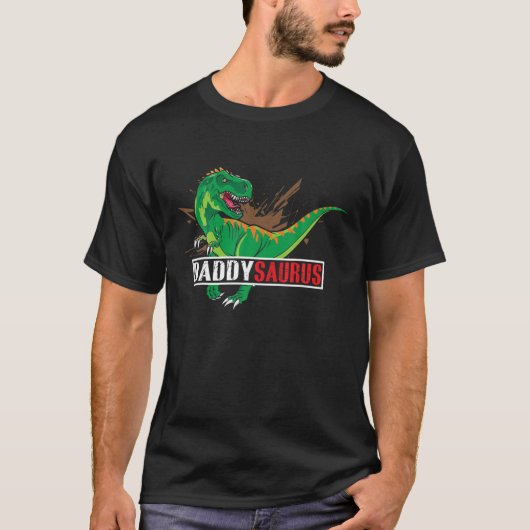 T-shirt DADDYSAURUS T Rex Dinosaur Daddy Saurus Anniversai (Devant)