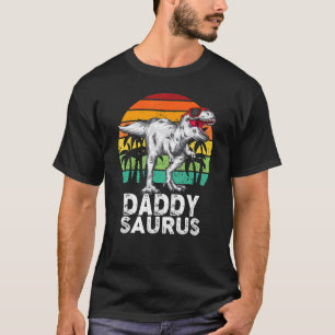 T-shirt Daddysaurus Trex Dinosaur Papa Saurus Da du père