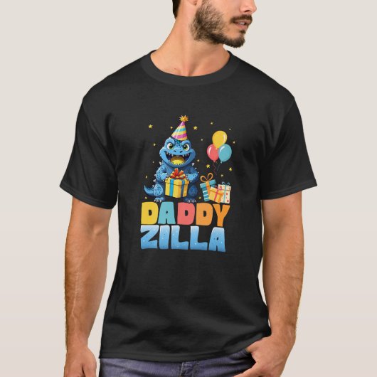 T-shirt Daddyzilla Funny Monster Famille Kaiju Corresponda (Devant)