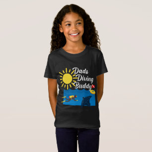 T-Shirt Dads Diving Buddy Design - Girls Jersey T-Sh