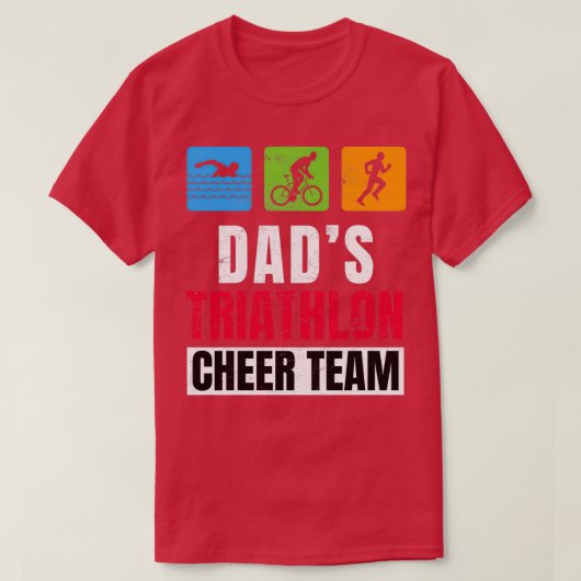 T-shirt Dads Triathlon Supporters Famille Cheer 2 (Design devant)