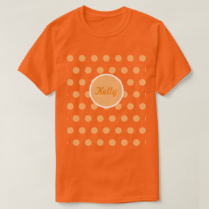 T-shirt d'adulte Polka Dot personnalisé (orange)