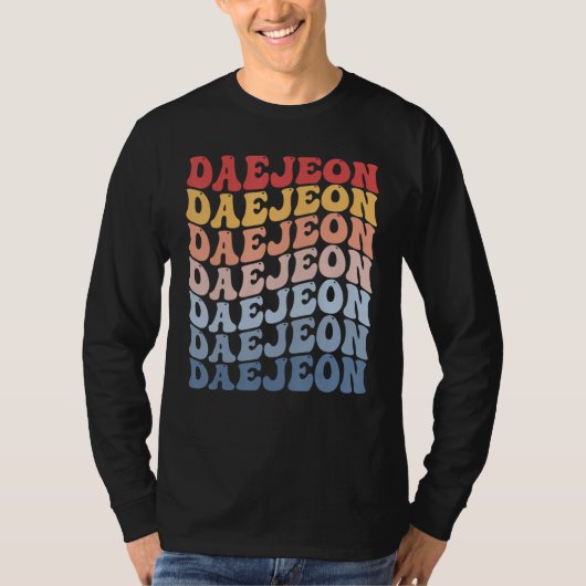 T-shirt Daejeon City Groovy Retro (Devant)
