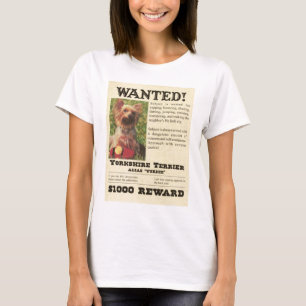 T-shirt d'affiche Recherchée de Yorkie
