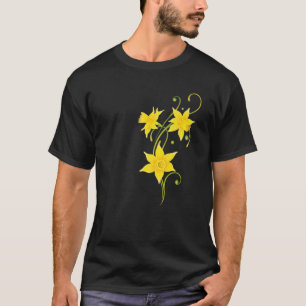 T-shirt Daffodil Flowers Design for Spring And Easter Holi