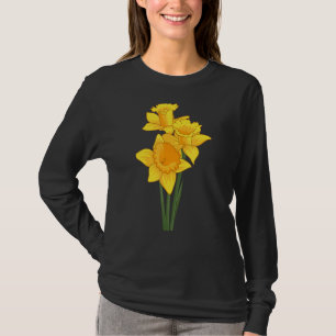 T-shirt Daffodiles Fleurs Florales Style Printemps Pâques 