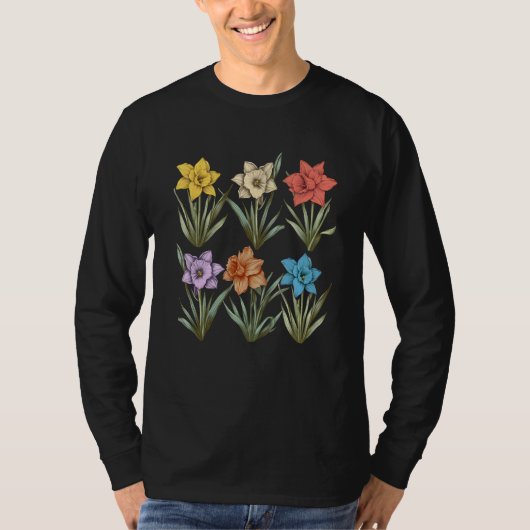 T-shirt Daffodils Inspired Botanical Flower Gardener Natur (Devant)