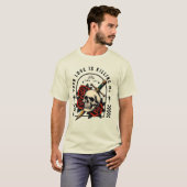 T-shirt Dagger crâne Rose Tee - Amour Blessures (Devant entier)