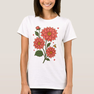 T-shirt Dahlia Flower