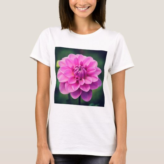 T-shirt Dahlia rose (Devant)
