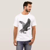 T-shirt d'aigle, design Vintage, oiseaux, nature, (Devant entier)