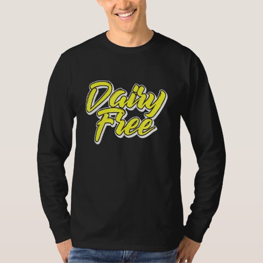 T-shirt Dairy Free Stop Manger Animal Start Plante Basé Su (Devant)