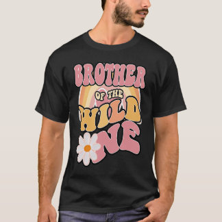 T-shirt Daisy Anniversaire Frère Wild One Boho 1er Anniver