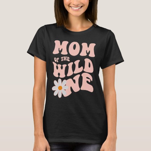 T-shirt Daisy Birthday Mom Wild One Boho Daisy 1er Birthda (Devant)