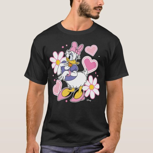 T-shirt Daisy Duck - Hearts And Flowers (Devant)