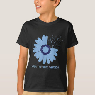 T-shirt Daisy En Janvier Porter Blue Human Trafic Aware