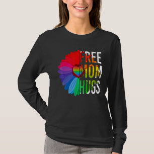 T-shirt Daisy Free Mom Hugs Rainbow Lgbt Lgbtq Pride Mon