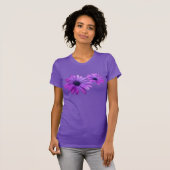 T-shirt Daisy pour femmes Chemises à Fleurs Violet (Devant entier)