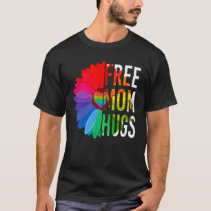 T-shirt Daisy Rainbow Free Mom Hugs Lgbt Gay pride Mois 1