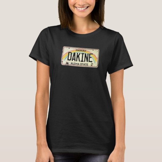 T-shirt Dakine Plaque de licence Aloha Hawaii Party Rainbo (Devant)