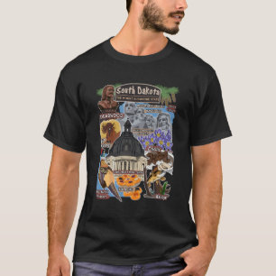 T-shirt Dakota Du Sud L'État Du Mont Rushmore