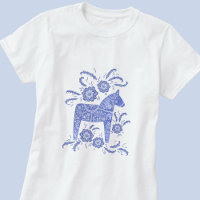 Dala suédois Horse Indigo Blue