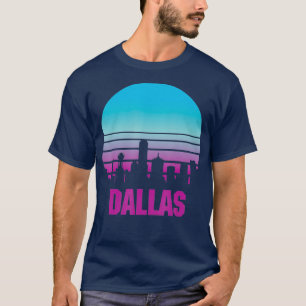 T-shirt Dallas City les années 70 Disco Retro Sunset Tee S