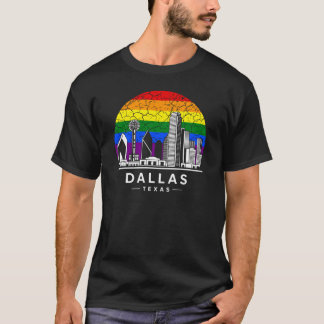 T-shirt Dallas City Texas Rainbow Flag