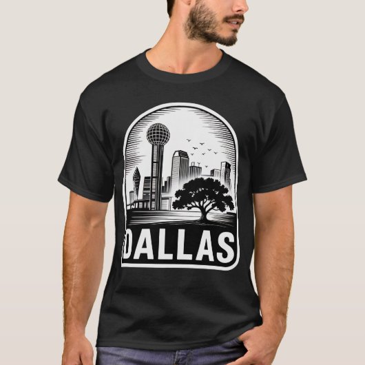 T-shirt Dallas City Texas USA (Devant)