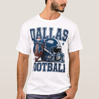 T-shirt Dallas Fan Cadeau de football - Casque & Ball avec