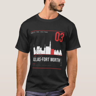 T-shirt Dallas-Fort Worth Skyline ShiftTape Vol 03