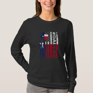 T-shirt Dallas Texas American Flag Texas State United Prid