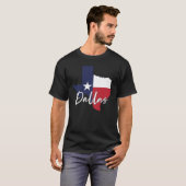 T-shirt Dallas, Texas Drapeau Map Hommes (Devant entier)