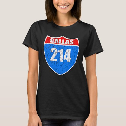 T-shirt Dallas Texas Interstate 45 Pride Represent 214 Dis (Devant)