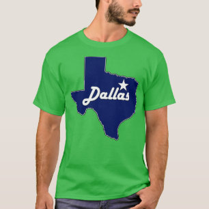 T-shirt Dallas Texas Navy Blue Lone State Map Texan