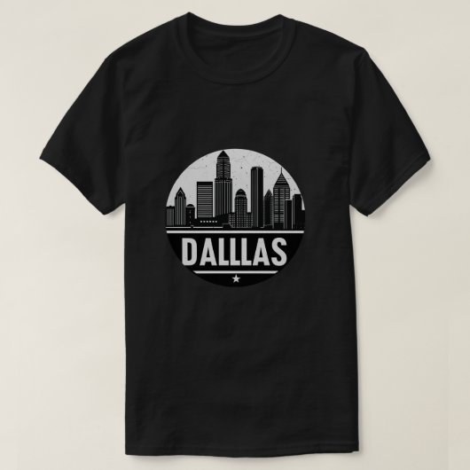 T-shirt Dallas Texas Skyline (Design devant)