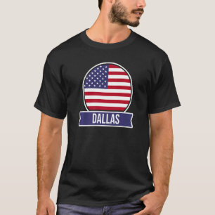 T-shirt Dallas USA nom de la place américaine drapeau amér