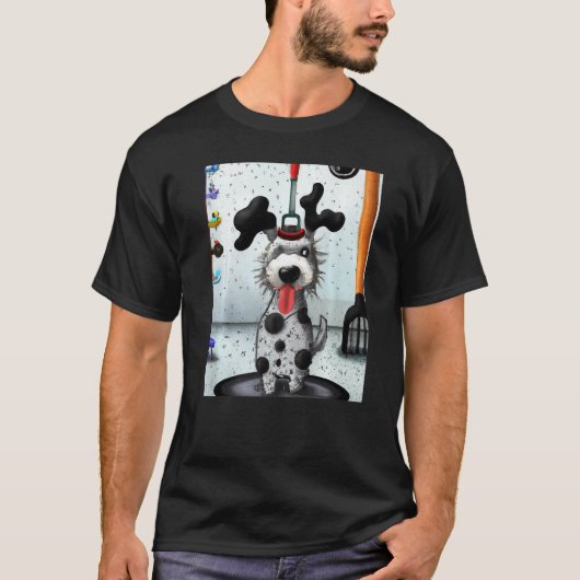 T-shirt Dalmatian dog artwork puppy (Devant)