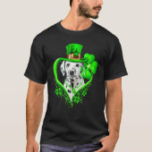 T-shirt Dalmatian Dog St Patricks Day Lover Irish Shamrock (Devant)
